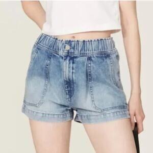 DL1961 Laura Shorts Paperbag Elastic Waist Denim Jean Shorts Size 31/12